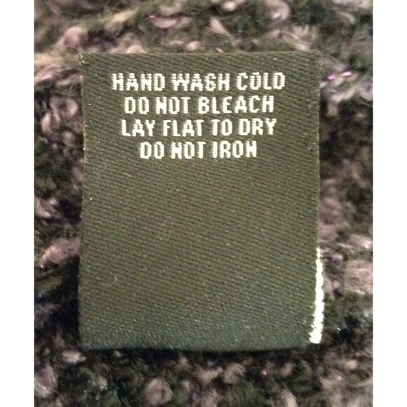 Penny Lane Faux Fur Sweater Cardigan Wn S/M Black White Langenlook Artisan Boho - Picture 12 of 12